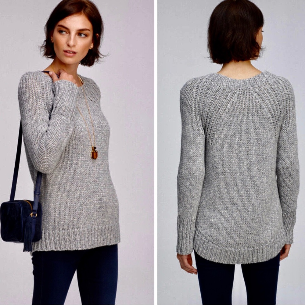 Ann Taylor Gray Crew Neck Sweater